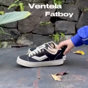 (COD) Sepatu Ventela FatBoy Low Black Natural - Sepatu Casual Shoes Sneakers Size 36-44