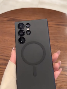 Luxury Matteแม่เหล็กสําหรับ Samsung Galaxy S25 Plus S24 Ultra S23 FE S22 S21 NOTE 20 10 A15 A55 A35 5G A36 A05S A16 A54 A34 A24 ไร้สายชาร์จนุ่ม เคสโทรศัพท์มือถือซัมซุง