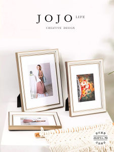 American Retro Simple Style Desktop Picture Frame Decorative Accessories Resin Material Long Rectangle Shape Home Decoration