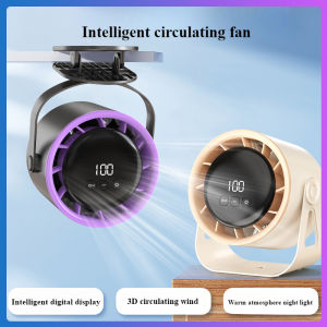 Mới 100 Tốc Độ Cao Tốc Độ quạt cánh nhỏ 6-Inch Có Thể Sạc Lại Quạt Tuần Thông Với đèn ngủ LED 4000MAh Kỹ Thuật Số quạt động cơ tua bin Treo Tường Quạt để bàn