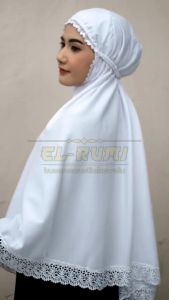 HIJAB BERGO UMROH HAJI ELRUMI JILBAB INSTAN MATT KATUN PREMIUM