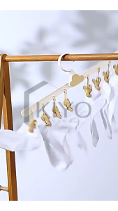 KIYO Hanger Pengering Baju Anak Jepitan 8 Kait 360 / Hanger Pengering Baju Gantungan Pengering Pakaian Kaos Kaki Multifungsi Serbaguna Cantik Kuat Kokoh