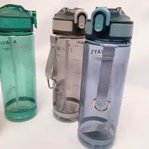 Portable 800 - ml sports water bottle for students BPA - free with a pop - up straw and a hanging ring
