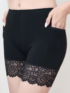 New Summer Large Pocket Womens Safety Pants Thin Three-quarter Length Bottoming Trousers for Outdoor Wear Anti-exposure plus Size