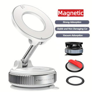 1Pc Vacuum Magnet Car Bracket Upgraded Version Multi-angles Adjustment Strong Magnetic Suck Foldable Car Navigation Phone Holder