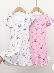 Girls Summer Lightweight Modal Sleep Dress: Comfortable & Breathable Home Wear