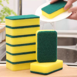 10Pcs Dishwashing Sponge Kitchen Nano Emery Magic Clean Rub Pot Rust Focal Stains Sponge Removing Kit Cleaning Brush Sponges