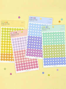 Paperian South Korea Color Smiley Face Expression Mark Sticker Small Mark Diy Journal Material Decorative Sticker 2 Sheets