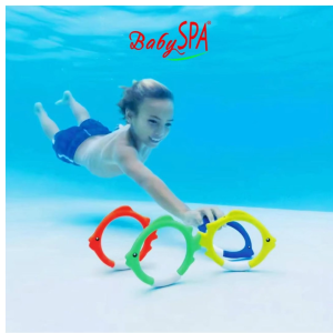 ♥♥♥ 𝐒𝐆 𝐒𝐞𝐥𝐥𝐞𝐫 BabySPA 4pc/pack-Water Play Underwater Swim Throw Rings Diving Toys