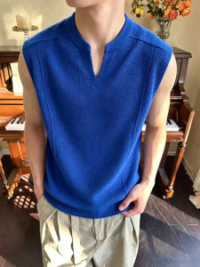 LIUBU | V-neck Destructured Cleanfit Sleeveless Shirt for Summer Fitness