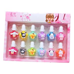 น้ำยาทาเล็บเด็ก ติดง่าย น่ารัก ไม่เป็นพิษ กลิ่นหอม เหมาะสำหรับทั้งผู้ชายและผู้หญิง ลอกได้ แผ่นสติกเกอร์ทาเล็บเจ้าหญิง