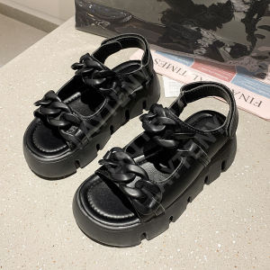 LAYTENY Sendal Wanita Terbaru 2024 Sepatu Sandal Jelly Wanita Empuk Ootd Selebgram Kekinian Sandal Slop Cewek Karet Lentur Korean Style