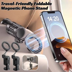 Magnetic Anti-Slip Foldable Phone Holder Extendable Adjustable 360° Car Desk Stand for Mobile Tripod Travel Desk Desk Mount