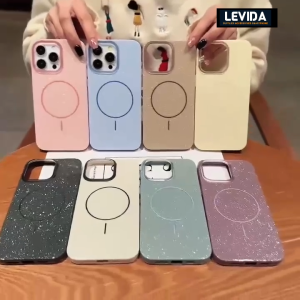 Gliter Blink Case Magsafe Magnetic Transparent Wireless Charge Case For Samsung S22 Ultra Samsung S23 S23 FE Samsung S23 Ultra Samsung S24 S24 Plus Samsung S24 Ultra Samsung S25 Ultra Crsytal Clear Case List Crom Kamera