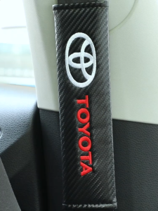 2pcs/set Car Carbon Fiber Safety Seat Belt Shoulders Pad Truck Strap Protector Cover