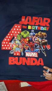 BAJU KAOS ULANG TAHUN COUPLE FAMILY | KAOS CUSTOM ULANG TAHUN TEMA DINOSAURUS/DOLY -BISA REQUEST TULISAN