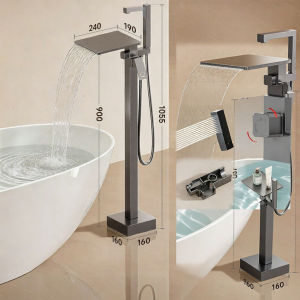 SSWW | Waterfall Hot and Cold Controlled Bathtub Faucet