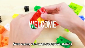Childrens plastic assembling educational toys square magic small  montessori math puzzle intelligence development