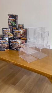 กล่องอะคริลิกใสสัตว์เลี้ยง Exotic | ตู้อะคริลิคใสเลี้ยงสัตว์เลื้อยคลาน ฝาแม่เหล็กดูด