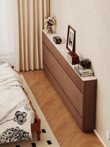 Antique Style Ultra-thin Solid Wood Multi-layer Storage Cabinet