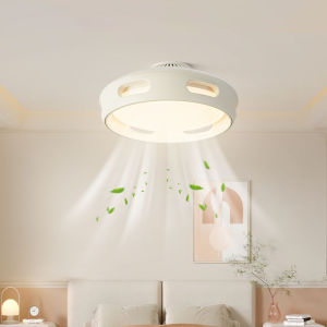 [5 Year Warranty] Invisible Bladeless Ceiling Fan with LED Light – Modern 3-Color Adjustable Eye-Protection Lighting for Bedroom Living Room Office & Restaurant