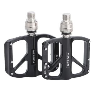 MEROCA Quick Release Bicycle Pedals 3-Bearing Non-slip Aluminum Alloy Folding Bicycle Pedals Bike Pedal