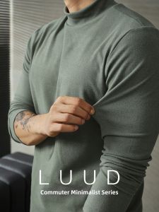 LUUD | Áo Thun Cổ Rùa Dày Hai Mặt Chống Lạnh