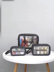Tas Kosmetik Transparan & WASHBAG Pouch Travel: Organizer Make Up Bag & Dompet Kosmetik Waterproof