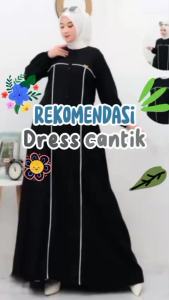 GAMIS AQILLA BUSUI FULL KANCING LIST POLI LINE TERLARIS MODEL TERBARU GAMIS KATUN POLI LINE PREMIUM//GAMIS WANITA LENGAN PANJANG TERLARIS