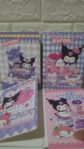 (PER 2 PCS) NOTEBOOK A5 / BUKU CATATAN A5 / NOTE BOOK / BUKU TULIS / DIARI / DIARY BESAR SAMPUL KUROMI SANRIO MIX