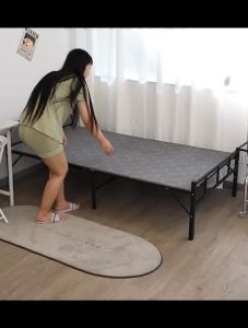 [ลดราคา] เตียงนอนเหล็ก 3.5 ฟุต - พับได้ พกพาง่าย - รับน้ำหนักได้ 300 กก - ไม่ต้องประกอบ
