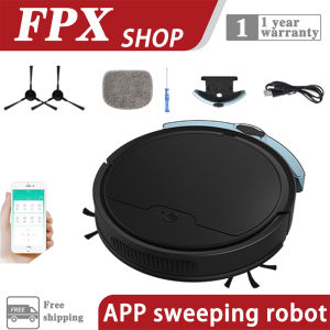 (1 year warranty) FPX Robot Vacuum Cleaner 3in1 2000Pa powerful suctionwifi connectivityapp control for hard floorscarpets and pet hair 扫地机器人