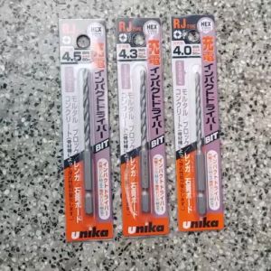 Mũi Khoan Tường Gạch Chuôi Lục Giác Bắt Vít Không Tắc Kê UNIKA - JAPAN [RJ4.0x95- RJ4.3x95- RJ4.5x95- RJ4.8x95]