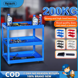 3 Leyer Trolley Heavy Duty load 200KG mechanical workshop Tool Cart with foot brake anti slip Toolbox Cabinet Organizer