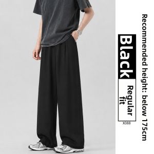 YAYANGREN | Black Summer Thin Straight Loose Trousers Men
