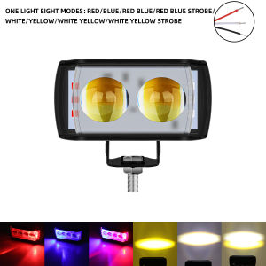 KEVANLY | Motorcycle LED Auxiliary Spotlight Flash Driving Fog Light 12-32V LED Work Lamp For ATV UTV Scooter Moto Modification Accessorie
