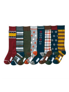 Nissen Boys Long Tube Socks Anti-Slip High Tube Baby Cotton Socks Cartoon Design Spring Autumn New Style Childrens Socks