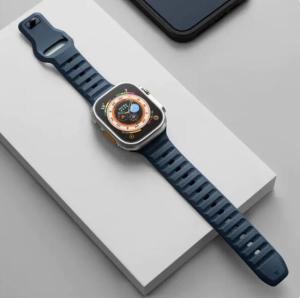 Soft FKM Strap For Apple Watch Ultra 2 49/45/42mm 44mm Silicone Strap For iWatch 9 8 7 se 6 5 Sports Bracelet 38/40 41mm Band