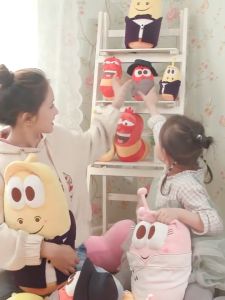 Gấu bông con sâu lar-va dễ thương (12cm---70cm) trong phim hoạt hình ấu trùng tinh nghịch vải nhung mềm mịn cao cấp an toàn