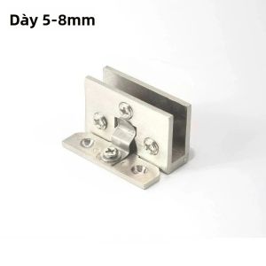 Bản Lề Cửa Kính Hợp Kim Kẽm Bạc Cho Tủ Rượu Kẹp Không Khung Không Cần Khoan Phần Cứng Gia Dụng Phụ Kiện Nội Thất