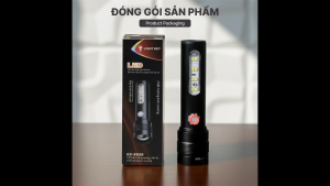 Đèn Pin LED Cầu Lồi Zoom Xa Gần Siêu Sáng Sạc USB – 4 Chế Độ Pin Lithium Bền Chiếu Xa Tiện Dụng