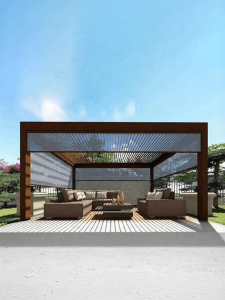 ZIYE | Aluminum Electric Glass Chinese Modern Garden Pavilion