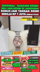 JAM TANGAN WANITA ALEXANDRE CHRISTIE WANITA ORIGINAL 8660 AC8660L5 - Women CT - Stainless Steel - Silver Pink - Jamdunia / Jam dunia JD18 # JAM TANGAN ALEXANDER CHRISTIE WANITA JAM ALEXANDER CHRISTIE WANITA 8660 AC 8660 AC8660 ACF8660 S003