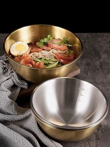 3pcs/Set 304 Stainless Steel Mixing Bowl Versatile Deep Soup Mixing Bowl for Baking/Serving/Kitchen