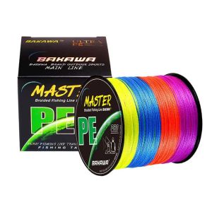 BAKAWA X9 Braided Fishing Line 9 Strands 300/500/1000M MultiColor Multifilament Saltwater Japanese PE Wire Durable Smooth Tackle