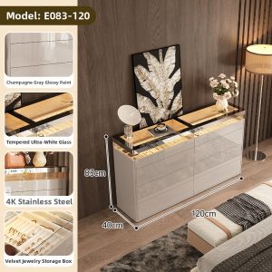 Italian Luxury Chest Bedside Drawer Cabinet