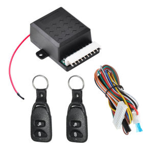 12V Vehicle Keyless Entry System with 2 Remote Control Vehicle Door Lock Anti-Theft System Universal Car Auto Remote Switch Lock Kit Portable