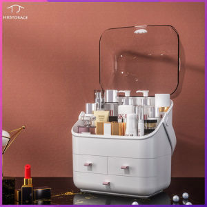 HKStorage Hộp Đựng Mỹ Phẩm Trong Suốt Đa Chức Năng Ngăn Kéo Di Động Hộp Đựng Riêng Sản Phẩm Chăm Sóc Da Gia Dụng Hộp Thay Đồ