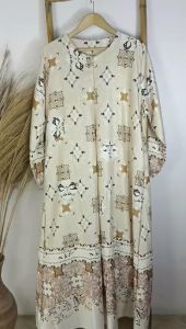 Ezpata Gamis Jumbo Wanita LD 122cm Bahan Silk Import Premium Lengan Panjang Resleting Depan Busui Wudhu Friendly Bigsize Terbaru