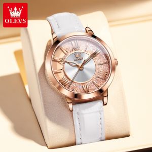 OLEVS watch for women waterproof sale original korean style creative quicksand dial imported from japan leather relo for women
